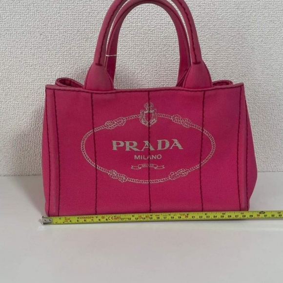 Prada Handbags - PRADA Handbag Totebag Canapa S Pink Canvas Comes with Guarantee Card